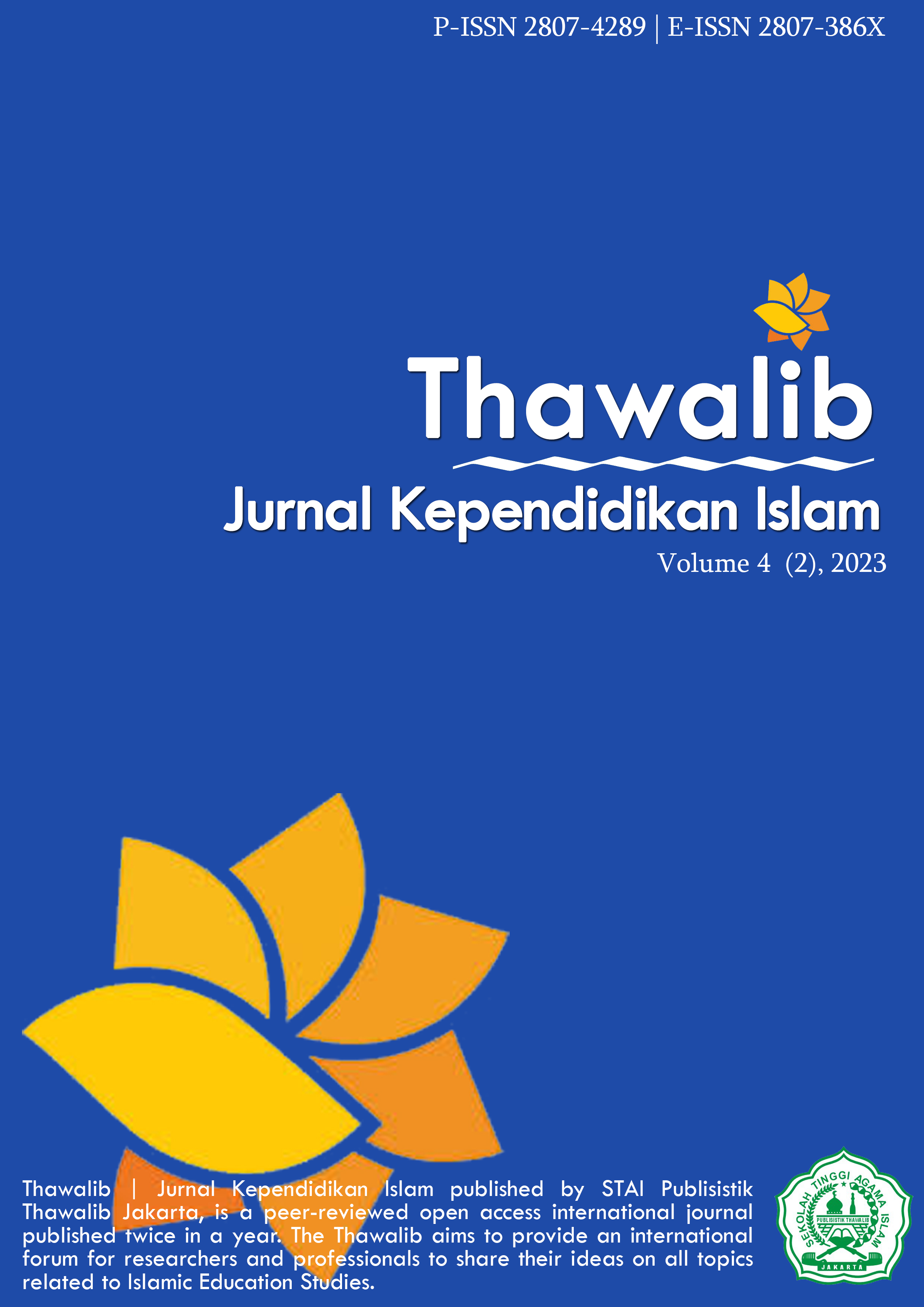 					View Vol. 4 No. 2 (2023): Thawalib: Jurnal Kependidikan Islam
				